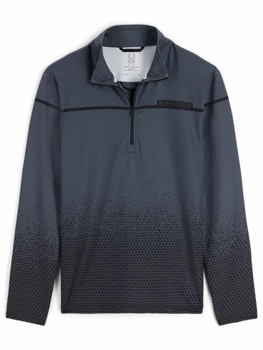 Spyder Men's Spirit of ‘78 Gray & Black Half-Zip Pullover